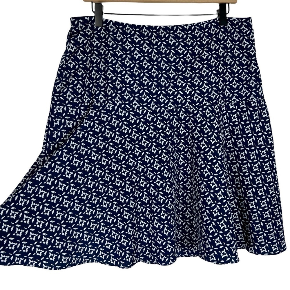 LAUREN RALPH LAUREN Skirt Full A Line Flowy Modest Floral Retro Abstract Size 12 - Picture 2 of 9